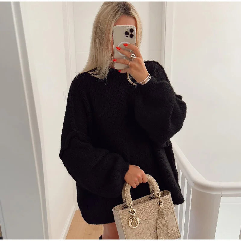 Street-wave Women's Cozy Knit Sweater For Fall And Cold Days Elegant Warmth Soft Comfort