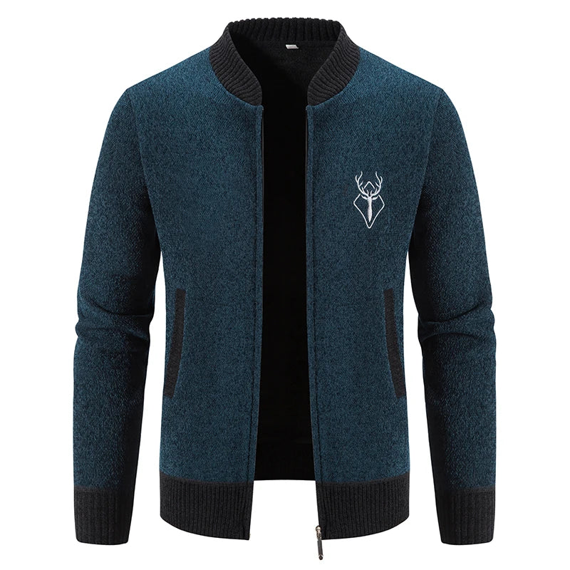Street-Wave Men's Knit Jacket From Premium Yarn Soft Warm Comfort for Everyday Office and Casual Wear