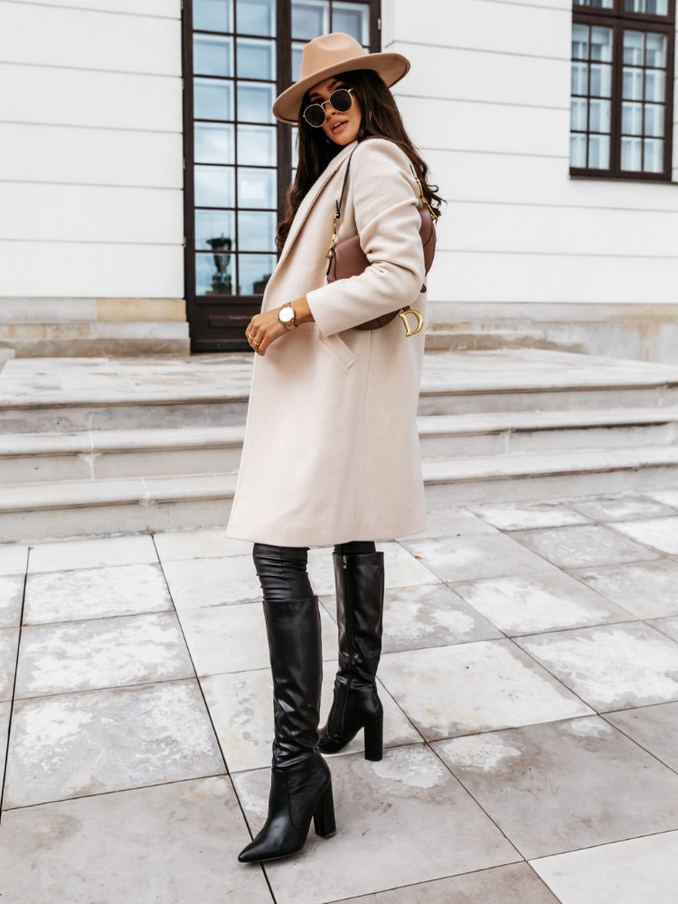 Street-Wave Alexis Women's Double-Breasted Long Coat Warmth and Style