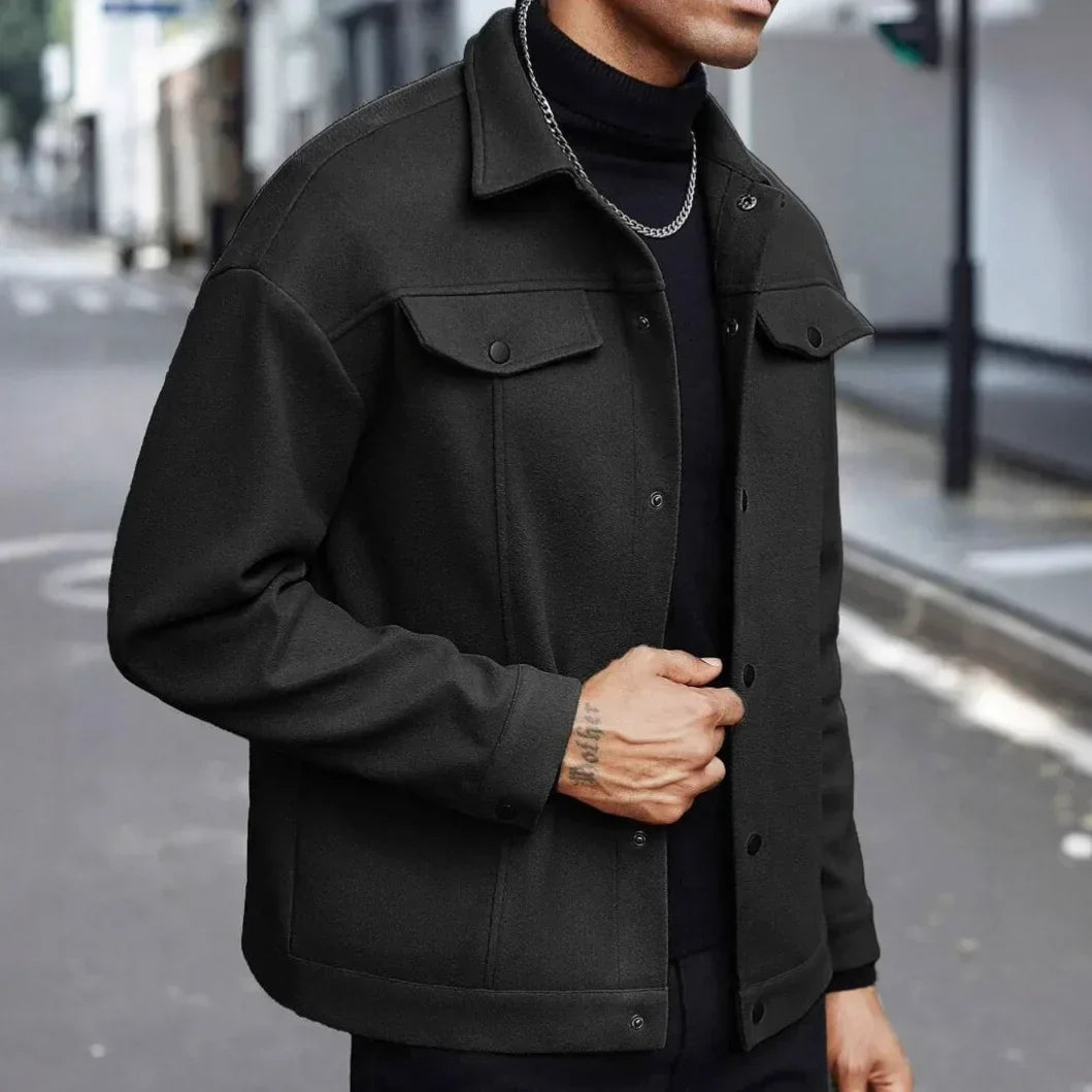 Liam Wool Blend Jacket For Men By Street-Wave Warm Tailored Versatile