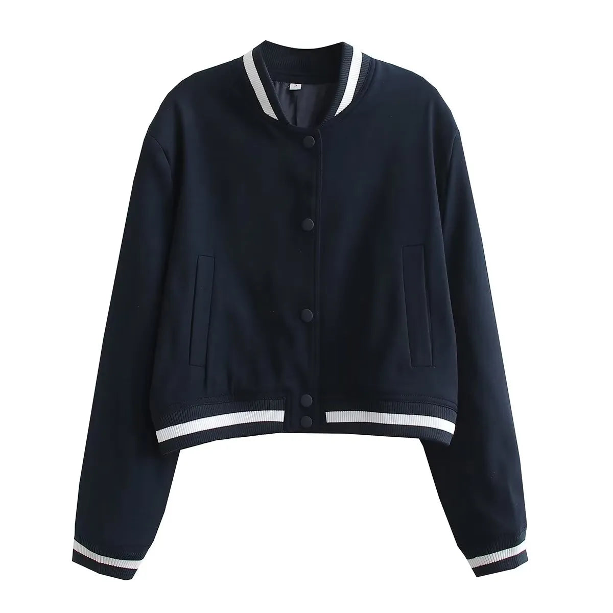 Street Wave Women's Bomber Jacket With Sleeves, Soft Breathable Polyester, Elegant Everyday Style
