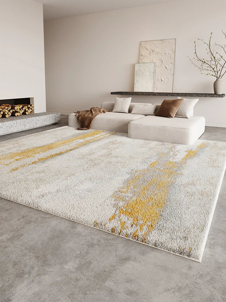 Eprolo Cream Fluffy Cloakroom Rug Non Slip Plush Homeowners
