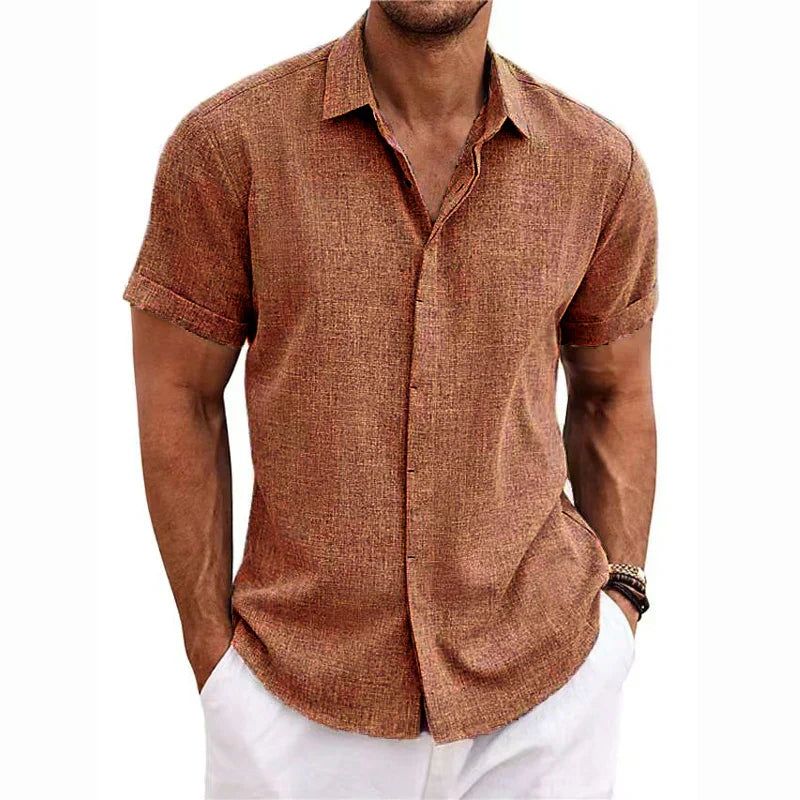 Street Wave Men's Hawaiian Shirt Short Sleeve Breathable Cotton For Casual Vacation Essential