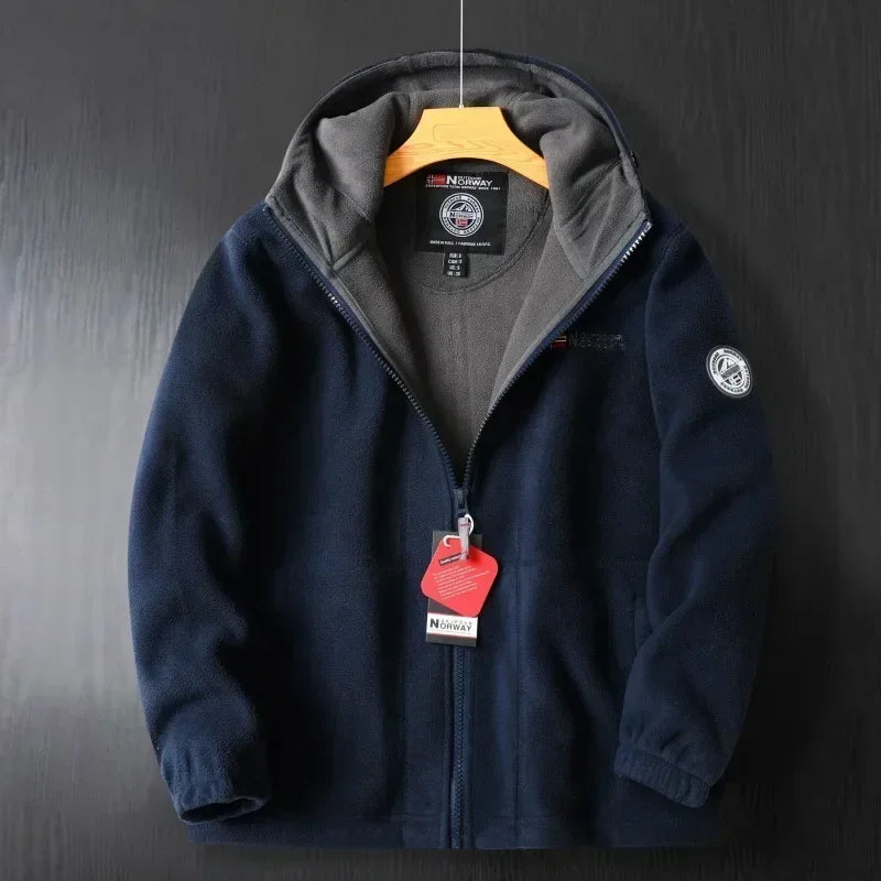 Street Wave Extra Warm Zip Hooded Jacket For Men With Superior Thermal Insulation And Durable Build