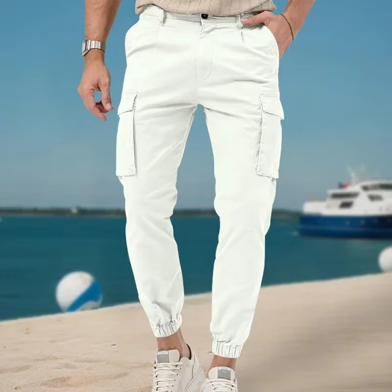 Men's Cargo Jogger Pants With Multiple Pockets For Outdoor Workouts And Everyday Comfort