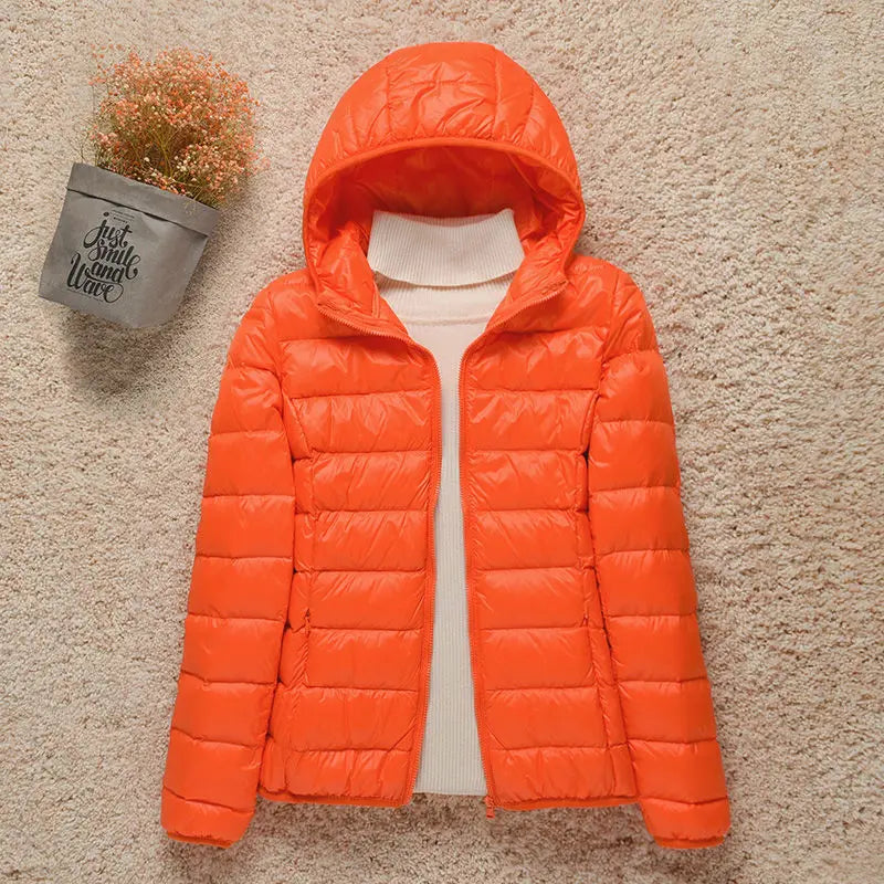 Street Wave Puffer Winter Jacket With Hood And Full Zip For Women Cozy Warmth Weatherproof Outerwear