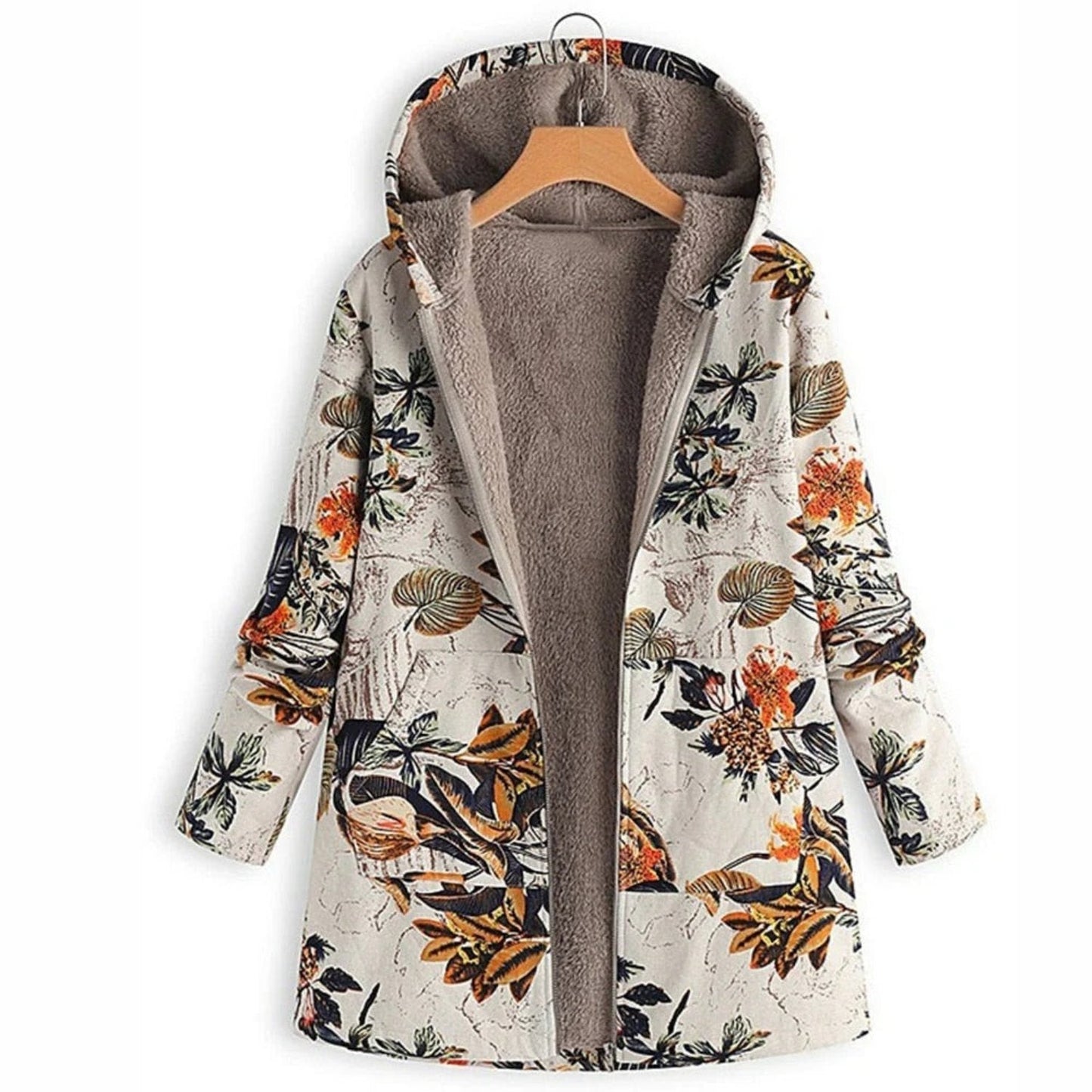Streetwave Floral Warm Women's Jacket With Cozy Comfort And Loose Fit For Fashionable Women
