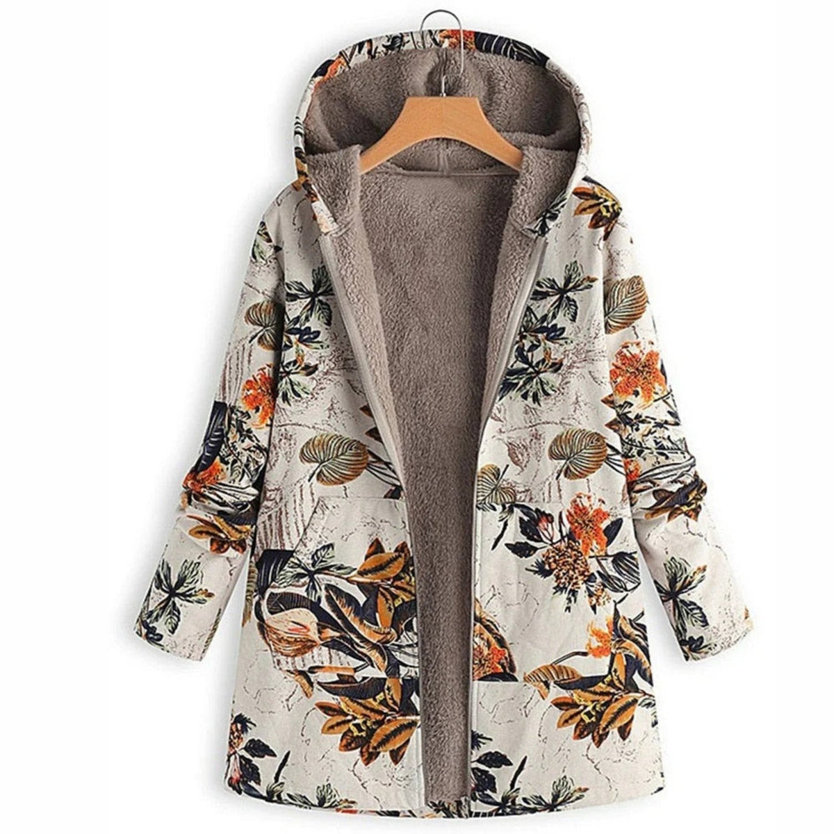 Streetwave Floral Warm Women's Jacket With Cozy Comfort And Loose Fit For Fashionable Women