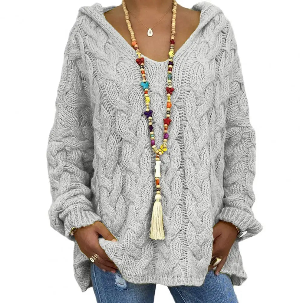 Street-wave Oversize Cable Knit Pullover Soft Cozy Everyday Comfort for Women and Men