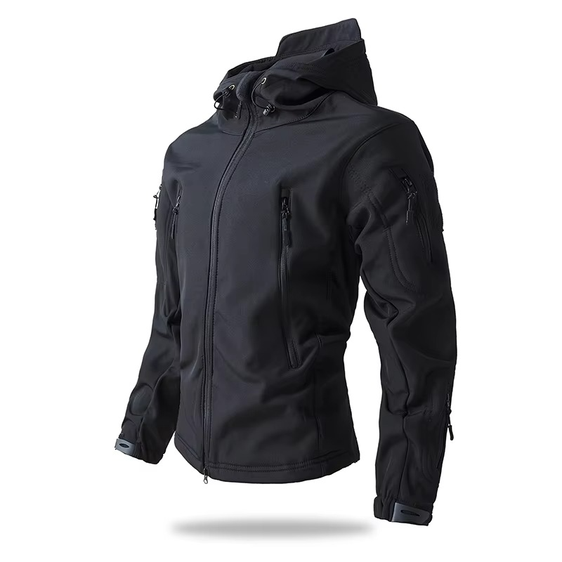 Street-Wave Men’s Soft Shell Outdoor Fleece Jacket Windproof Weather Protection All Day Warmth