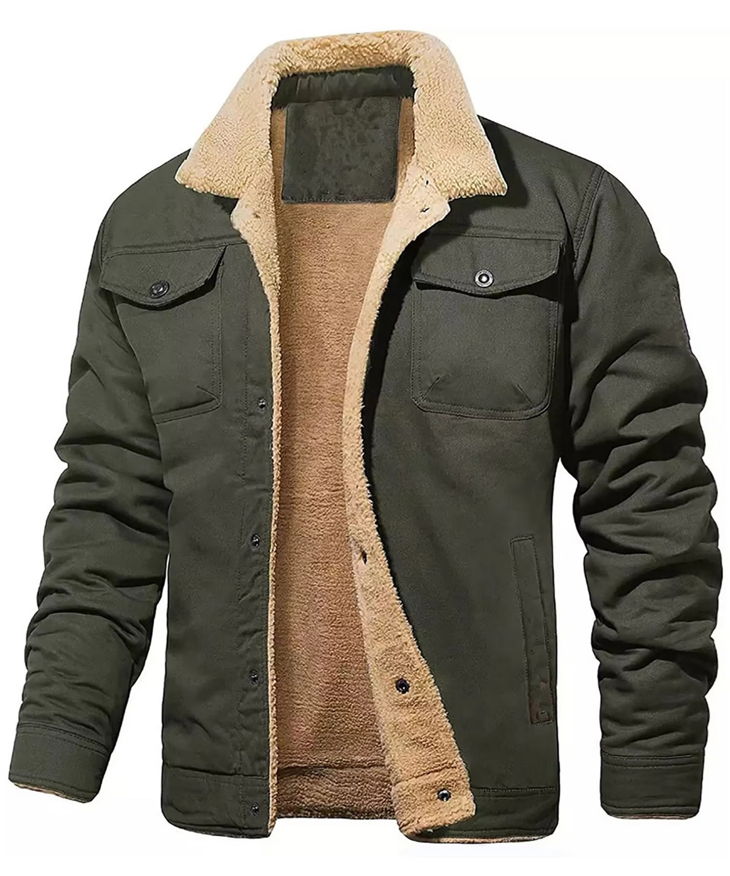 Street-Wave Mens Winter Fleece Lined Jacket Warm Insulated Casual Coat for Cold Weather Everyday Wear