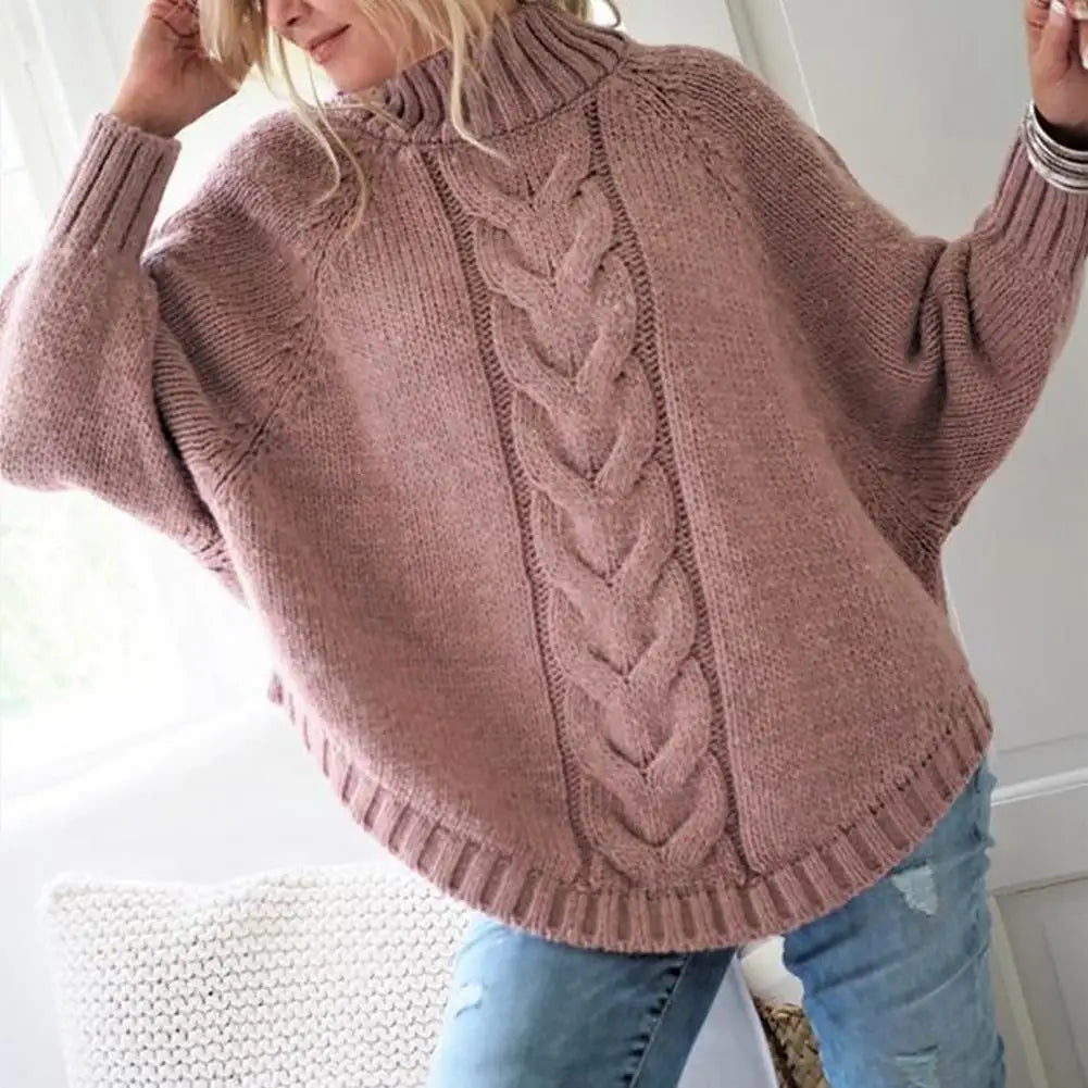 Street-wave Cable Knit Sweater For Women Cozy Chunky Pullover Warm Soft Comfort And Style