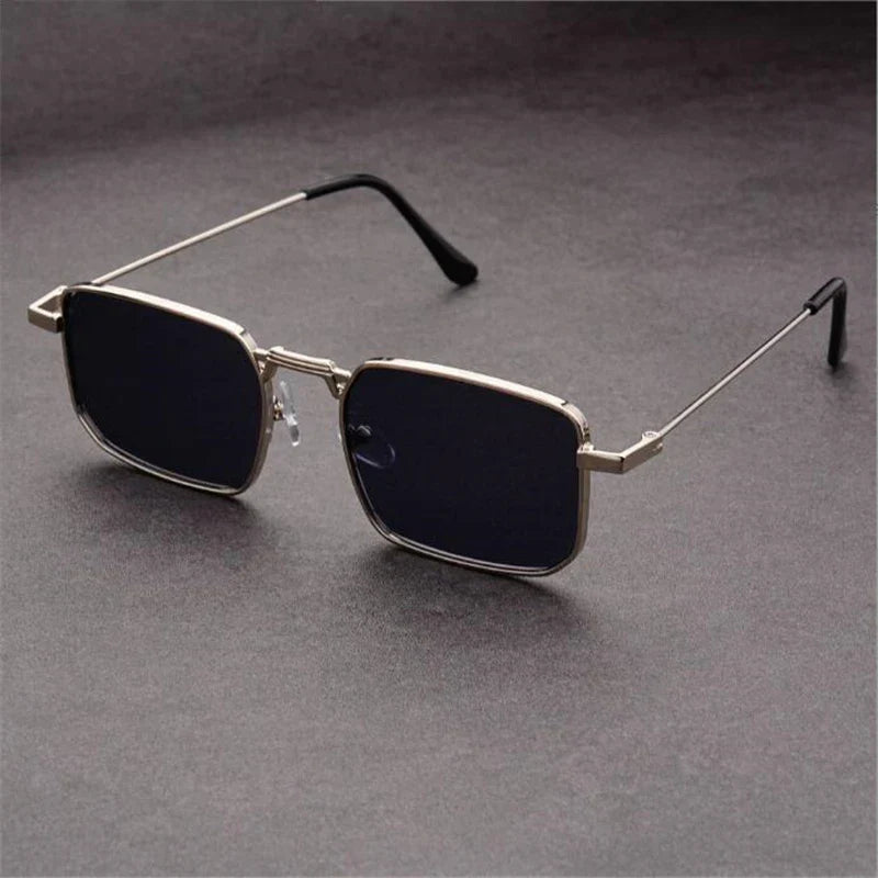 Nexium Rectangular Sunglasses With Featherlight Metal Frame UV400 Lenses And Adjustable Nose Pads