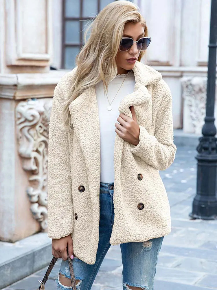 Street Wave Teddy Coat For Women Cozy Warmth Plush Fur Winter Outerwear Stylish And Practical