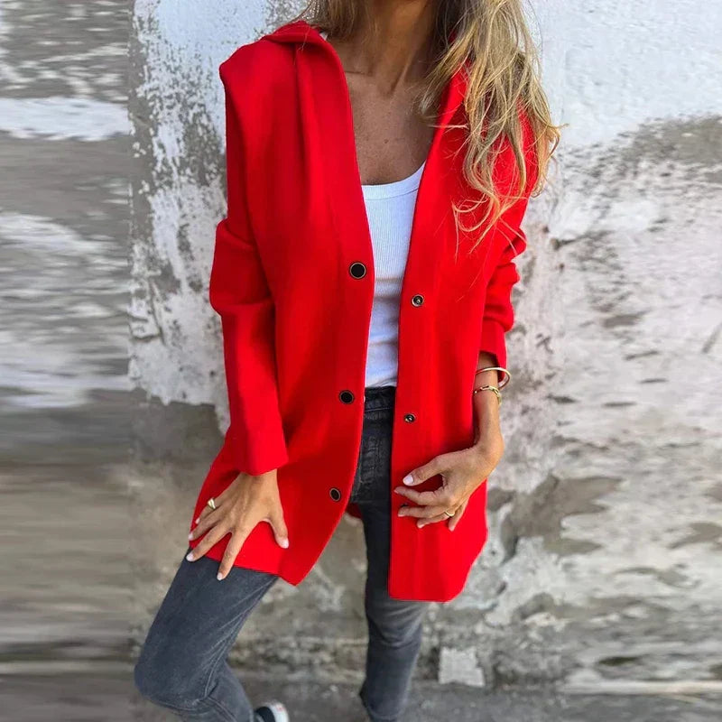 Street Wave Grey Lightweight Hooded Jacket With Pockets For Everyday Urban Comfort Women