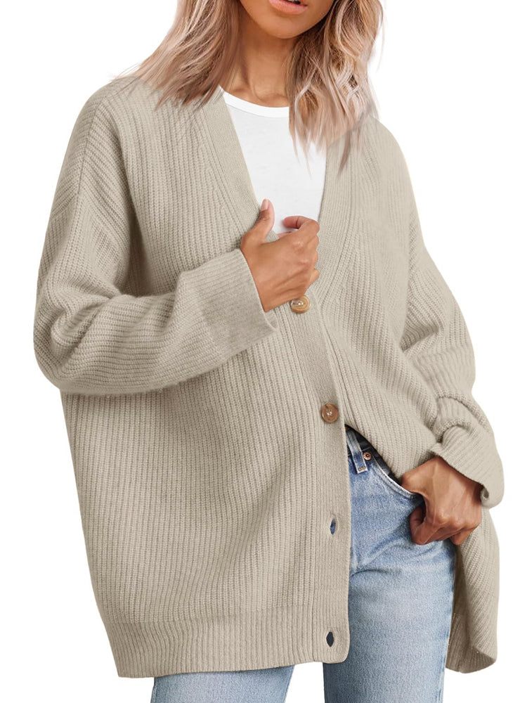Street-Wave Cardigan For Women Cozy Knit Longline Relaxed Fit Everyday Style Casual