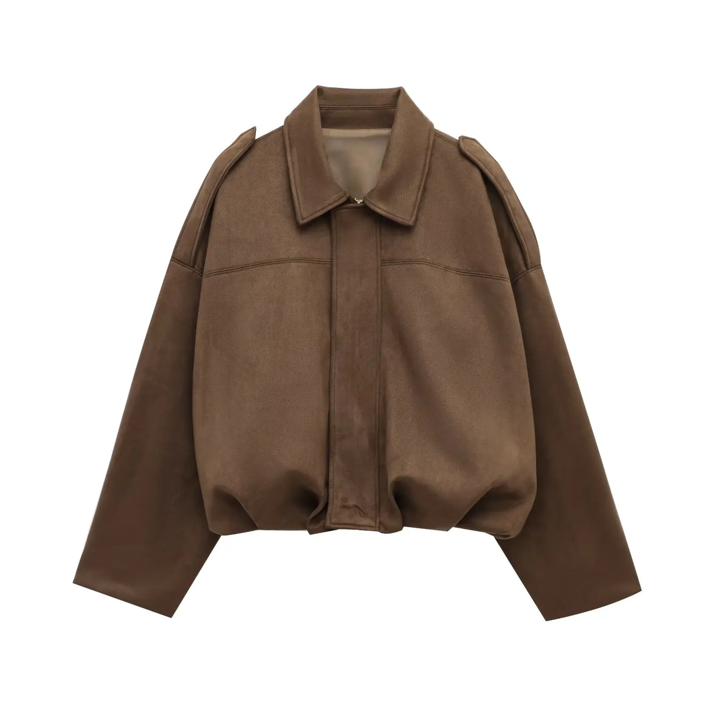 Street Wave Luna Faux Suede Jacket Unisex Oversized Coat
