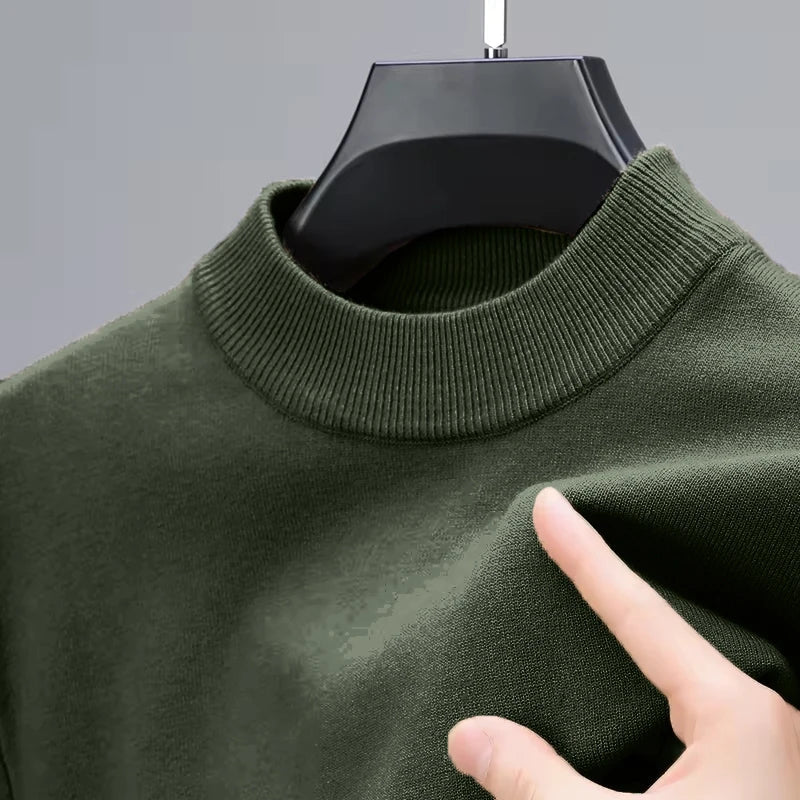 Street-Wave Mens Knit Sweater With Modern Textured Knit Fabric And Eco Friendly Style