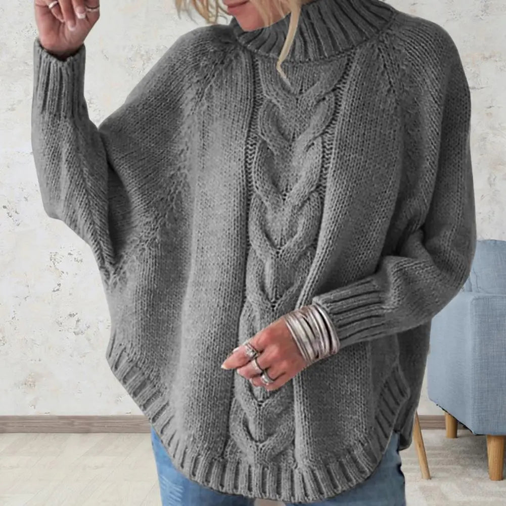 Street-wave Cable Knit Sweater For Women Cozy Chunky Pullover Warm Soft Comfort And Style