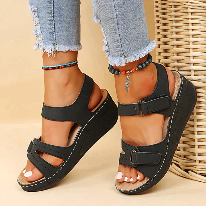 Streetwave Orthopedic Women Sandals For Everyday Comfort With Cushioned Arch Support And Adjustable Straps