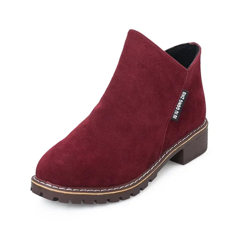 Street-wave Suede Ankle Boots For Modern Women Versatile Elegant Fall Winter 2024 Must-Have