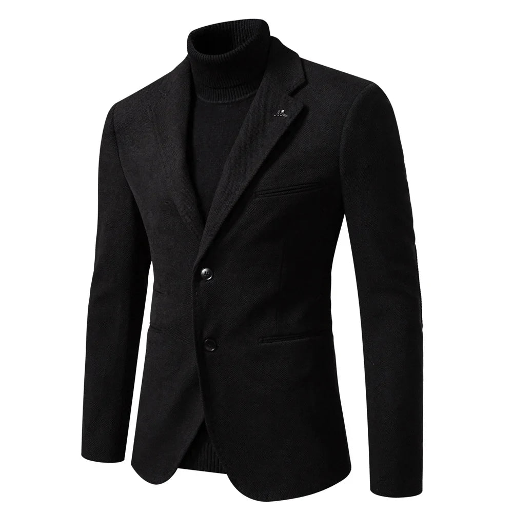 StreetWave Slim Fit Mens Blazer Single Breasted Brown