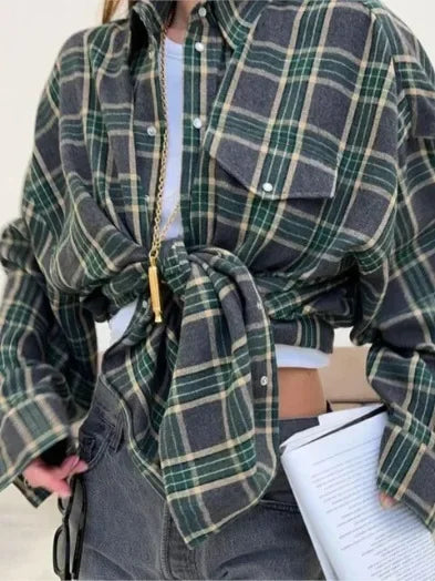 Street-wave Classic Plaid Flannel Shirt Cotton Soft Comfort Timeless Everyday Essential for Men and Women