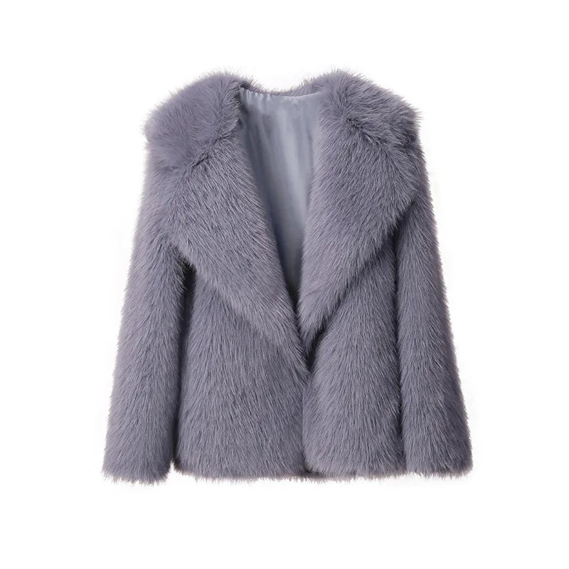 Street-Wave Luxury Faux Fur Jacket For Women With Plush Comfort And Elegant Warmth