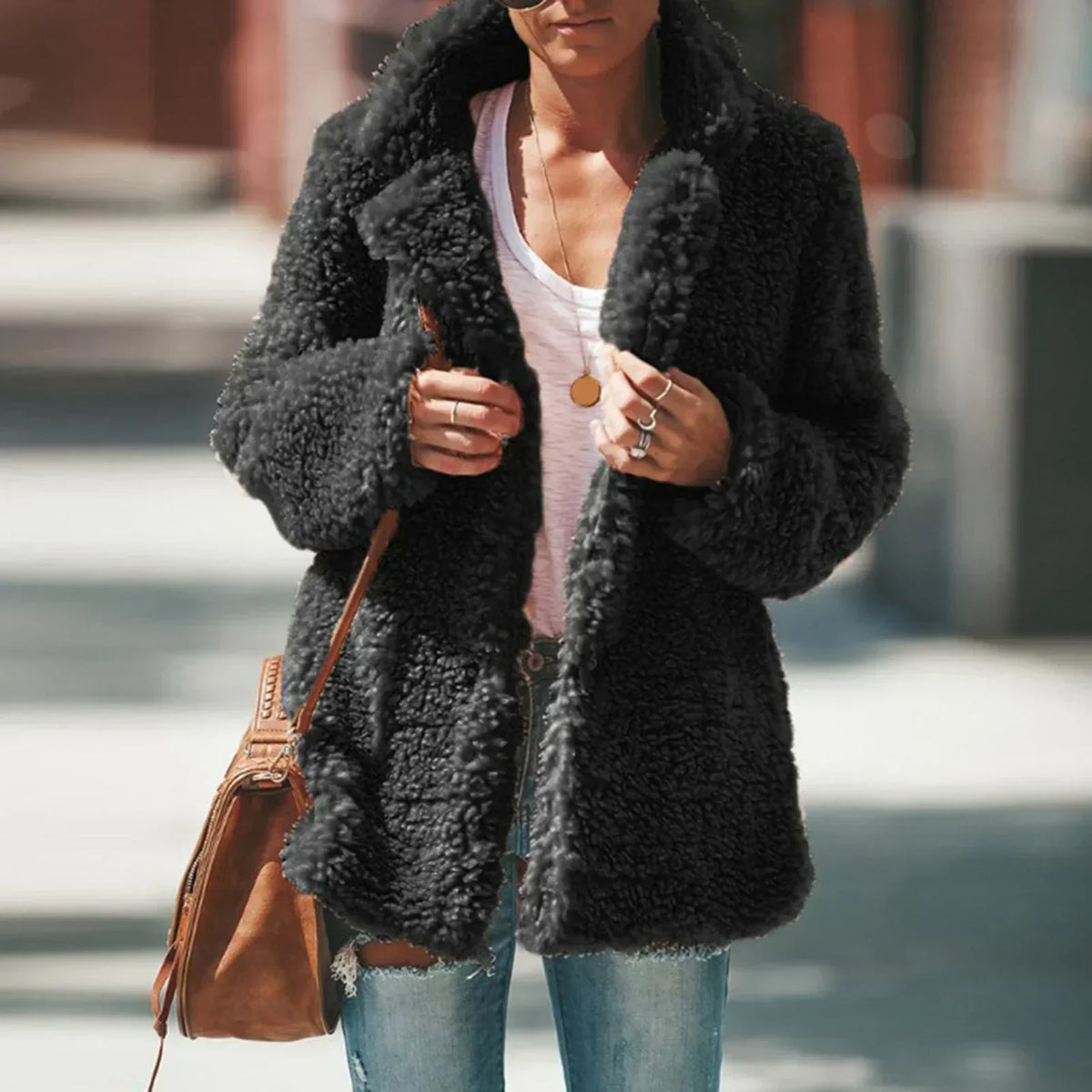Stree Wave Ropa Street Wave Analita Fleece Coat Beige for Women Cozy Warmth and Effort ...