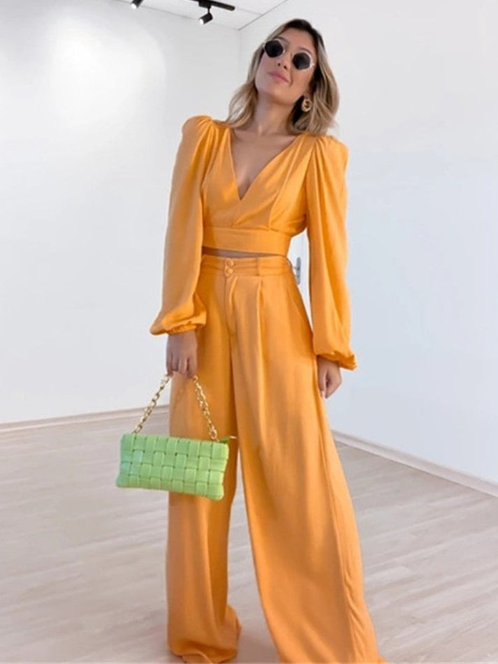 Rowina Orange Two Piece Dress Set For Women Vibrant Chic Comfort And Versatility