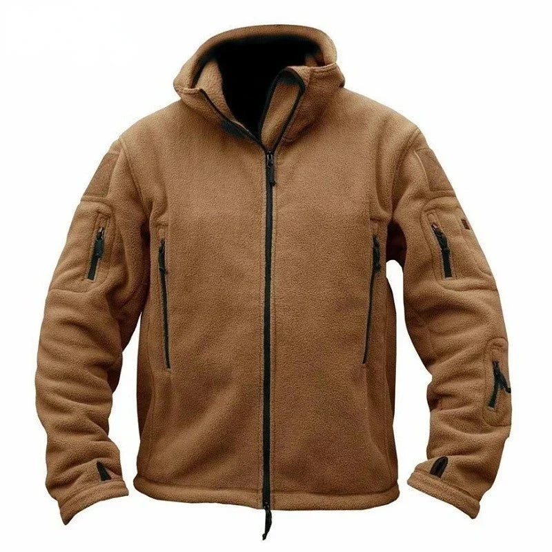 Street Wave Tactical Fleece Jacket With Hood For Outdoors
