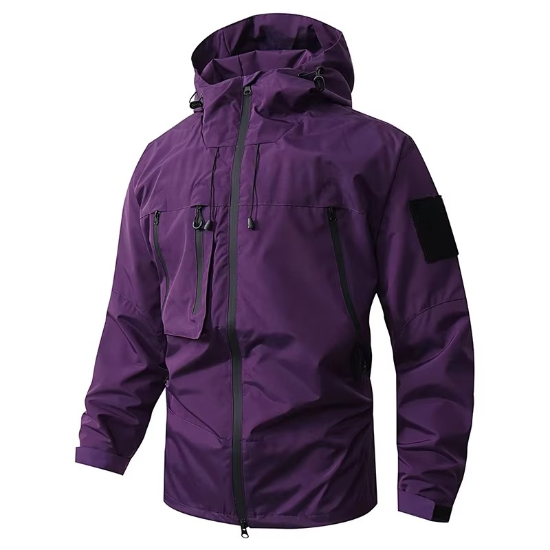 Unisex Waterproof Windbreaker Jacket For Hiking Camping And All Weather Outdoor Adventures Street-Wave