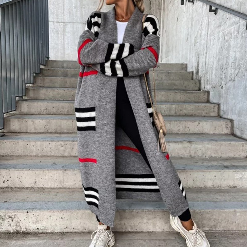 Streetwave Long Cardigan Vest With Unique Design For Trendy Women Weather Ready Autumn Warmth