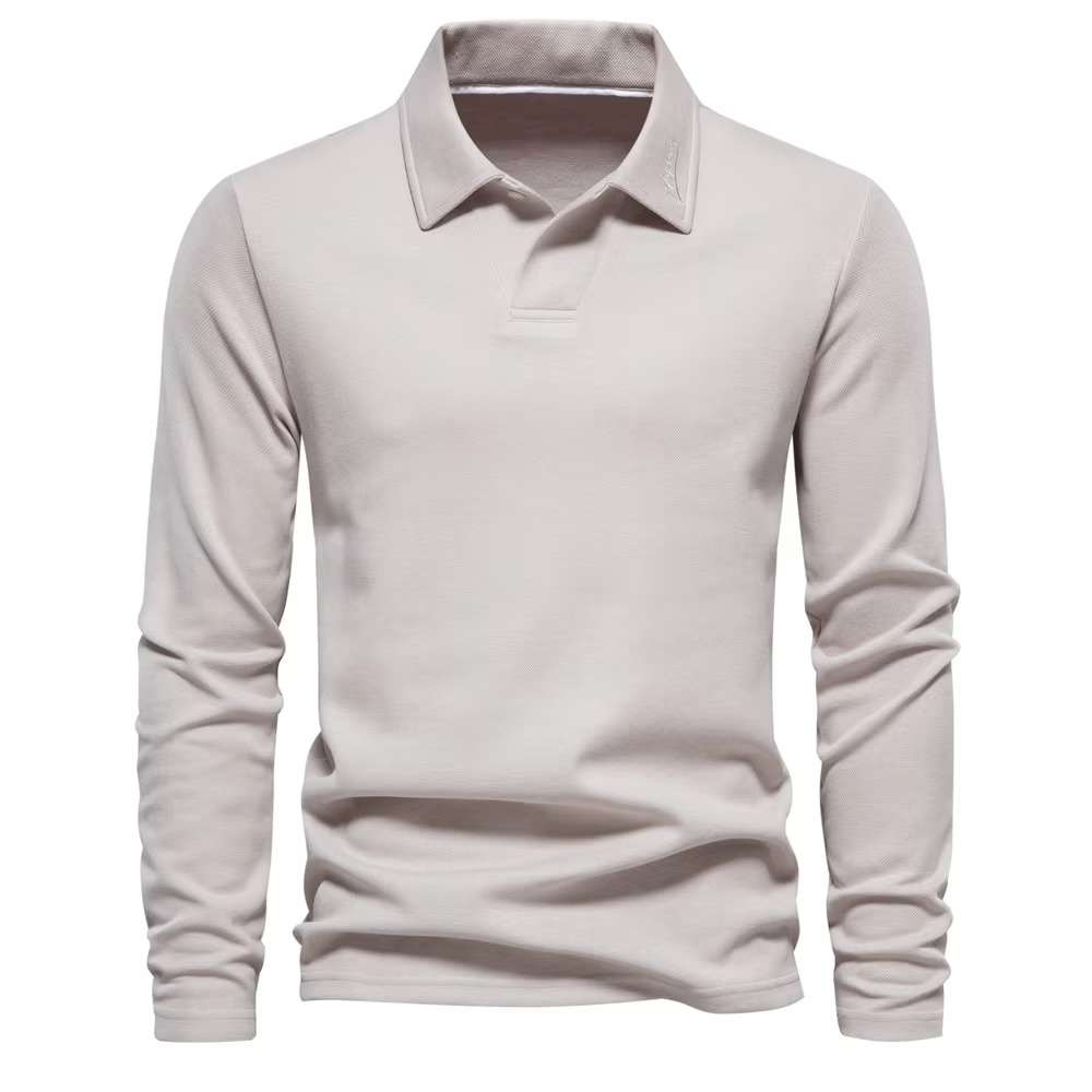 Street-Wave Men's Embroidered Polo Shirt With Turn Down Collar For Polished Casual Golf Style