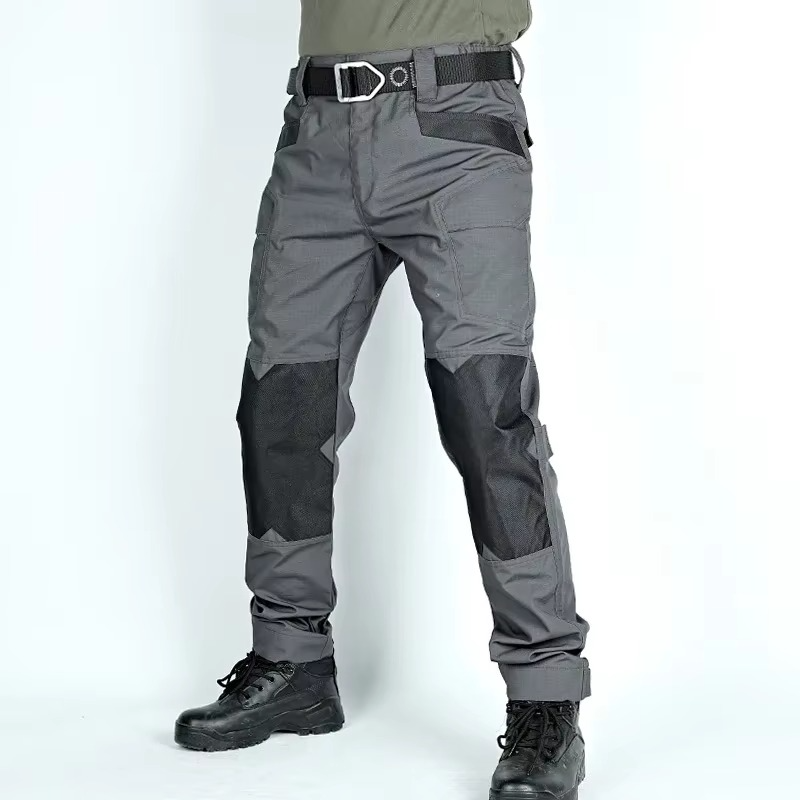 Street-Wave Men's Tactical Cargo Pants Waterproof Multi Pocket Wear Resistant Outdoor Training Trousers