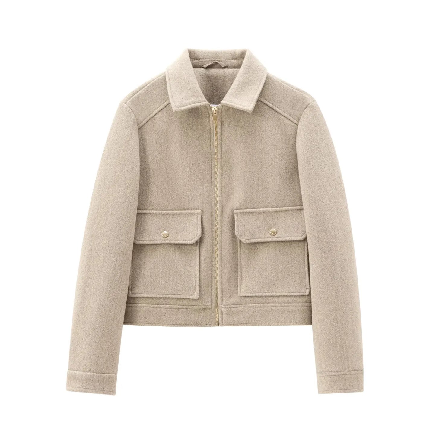 Jasmine Womens Zip Front Pocket Jacket Street Wave Effortless Warmth