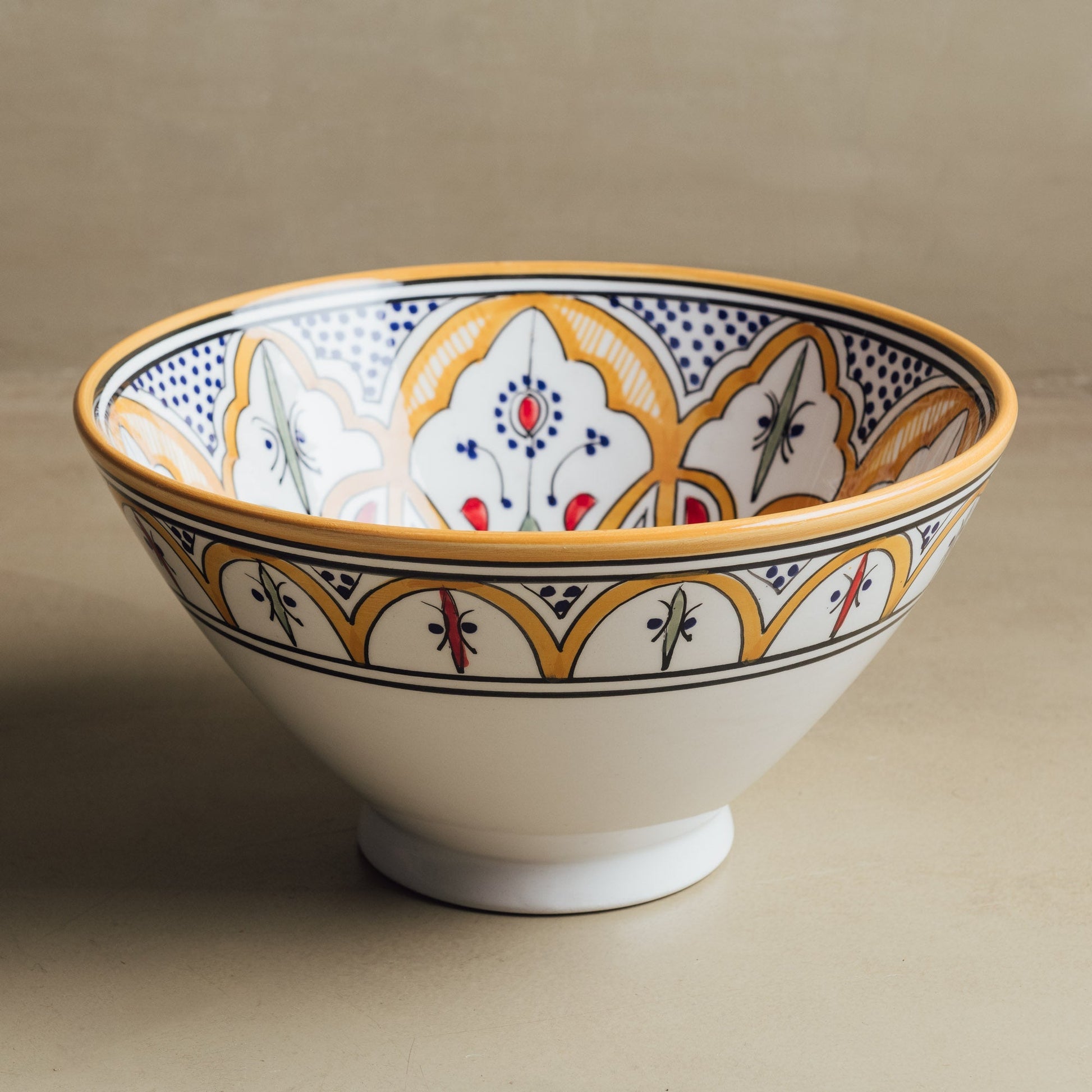 Fez Salad Bowl Mustard - Moroccan Table Art - Street-Wave