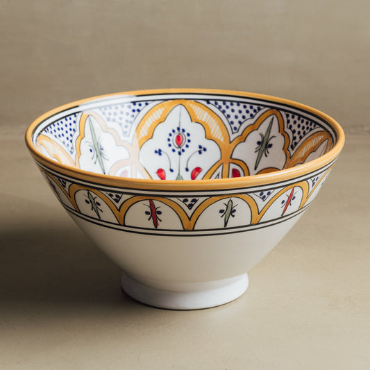 Fez Salad Bowl Mustard - Moroccan Table Art - Street-Wave