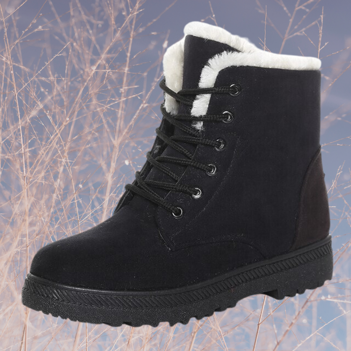 Street-Wave Fleece-Lined Womens Winter Boots Cozy Warmth Durable Comfort For Women