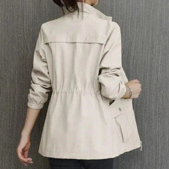 Street Wave Waterproof Trench Coat For Women Relaxed Fit