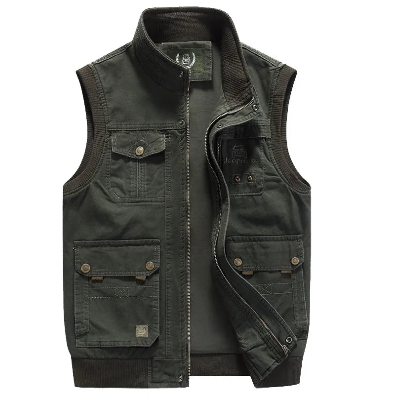 Street-wave Tactical Outdoor Vest For Men Durable Multi-Pocket Adventure Gear For Hiking And Travel