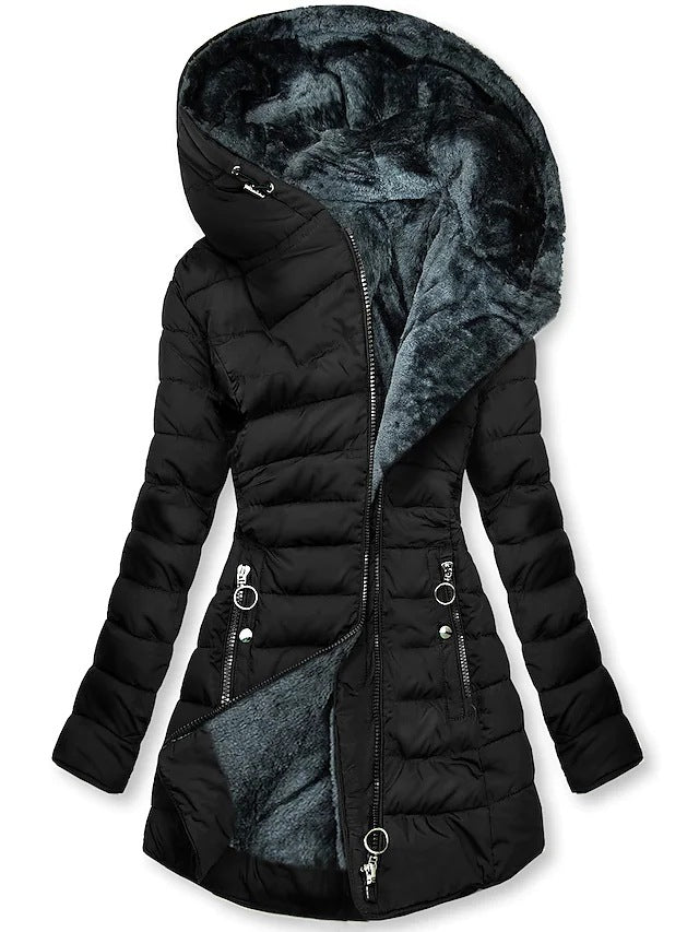Street-Wave Long Puffer Coat For Women Tailored Fit Warm Insulation Elegant Winter Outerwear