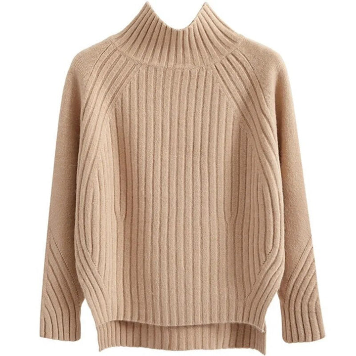 Streetwave Women Knit Pullover With Half Roll Neck Cozy Warmth And Modern Style For Everyday Wear