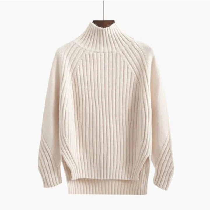 Streetwave Women Knit Pullover With Half Roll Neck Cozy Warmth And Modern Style For Everyday Wear
