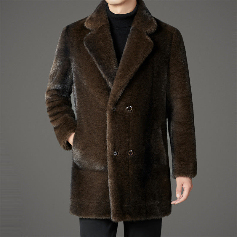 Arthur Double Breasted Overcoat For Men With Collared Button Front Knee Length Regular Fit Formal Winter Coat By Street-Wave
