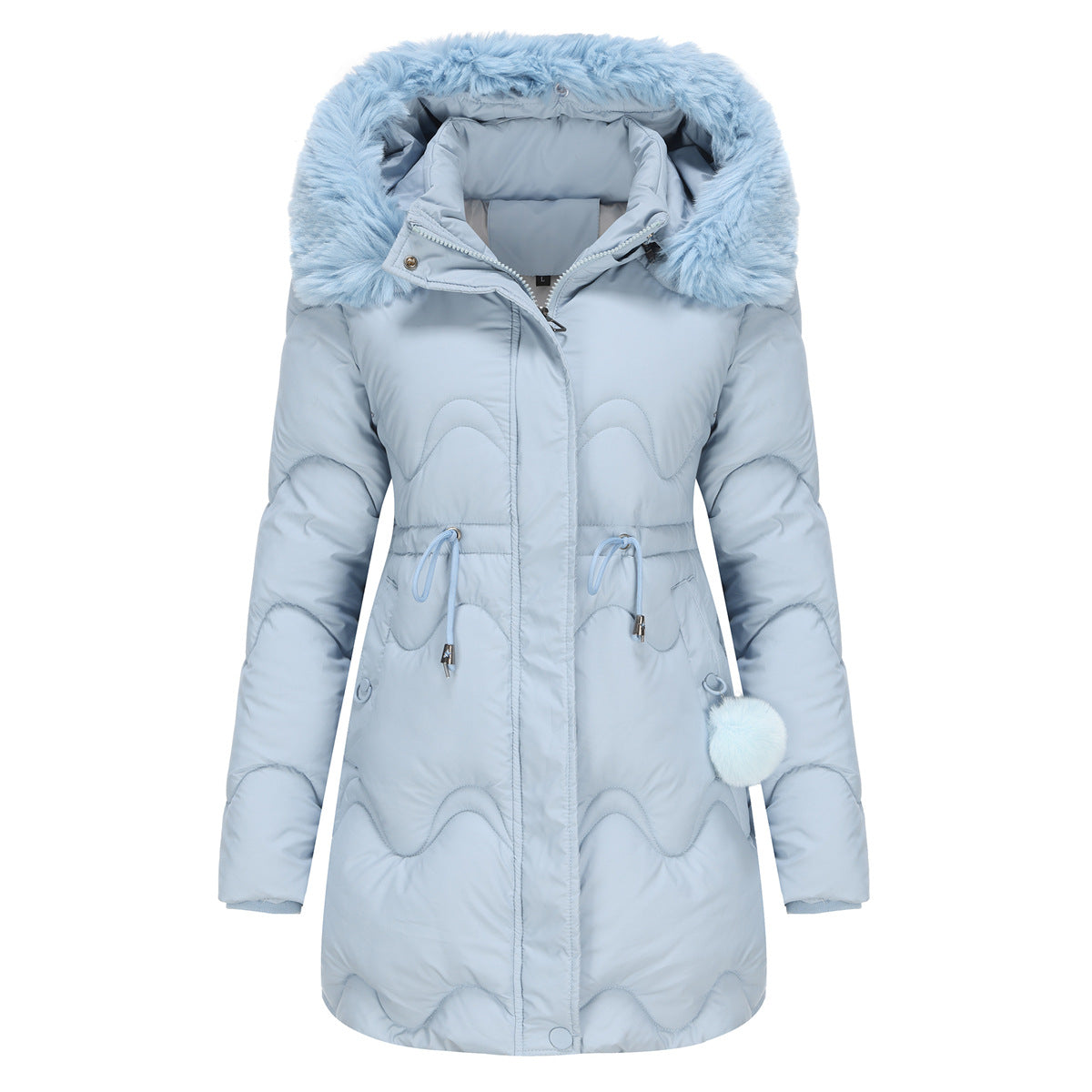 Street-Wave Women's Winter Jacket With Detachable Hood And Zippers For Warmth And Comfort
