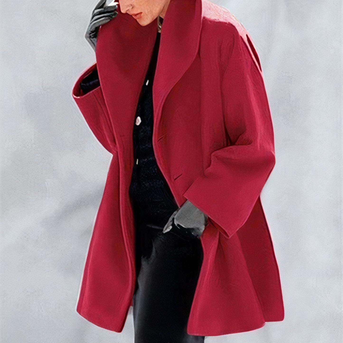 Street-wave Hooded Midi Winter Jacket For Women Warm Cozy Insulated Coat With Soft Collar