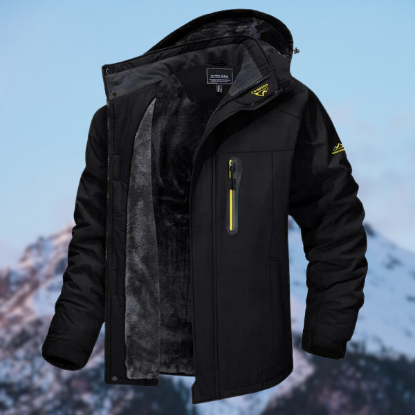 Street-wave Winter Coat With Plush Fleece Lining Waterproof Warmth For Outdoor Adventurers
