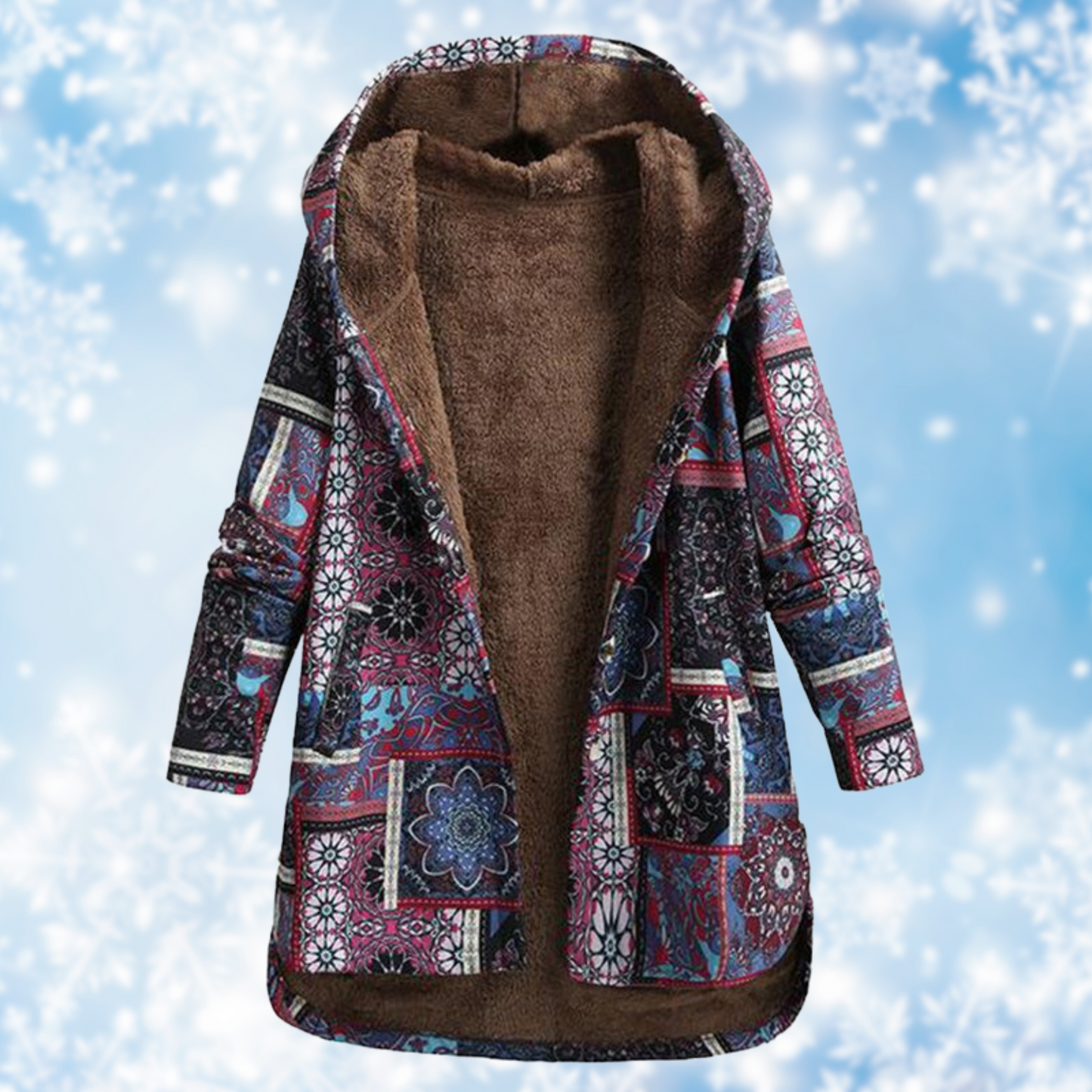 Street-Wave Floral Printed Hoodie Cozy Urban Streetwear For Women And Men With Soft Fleece Lined Hood