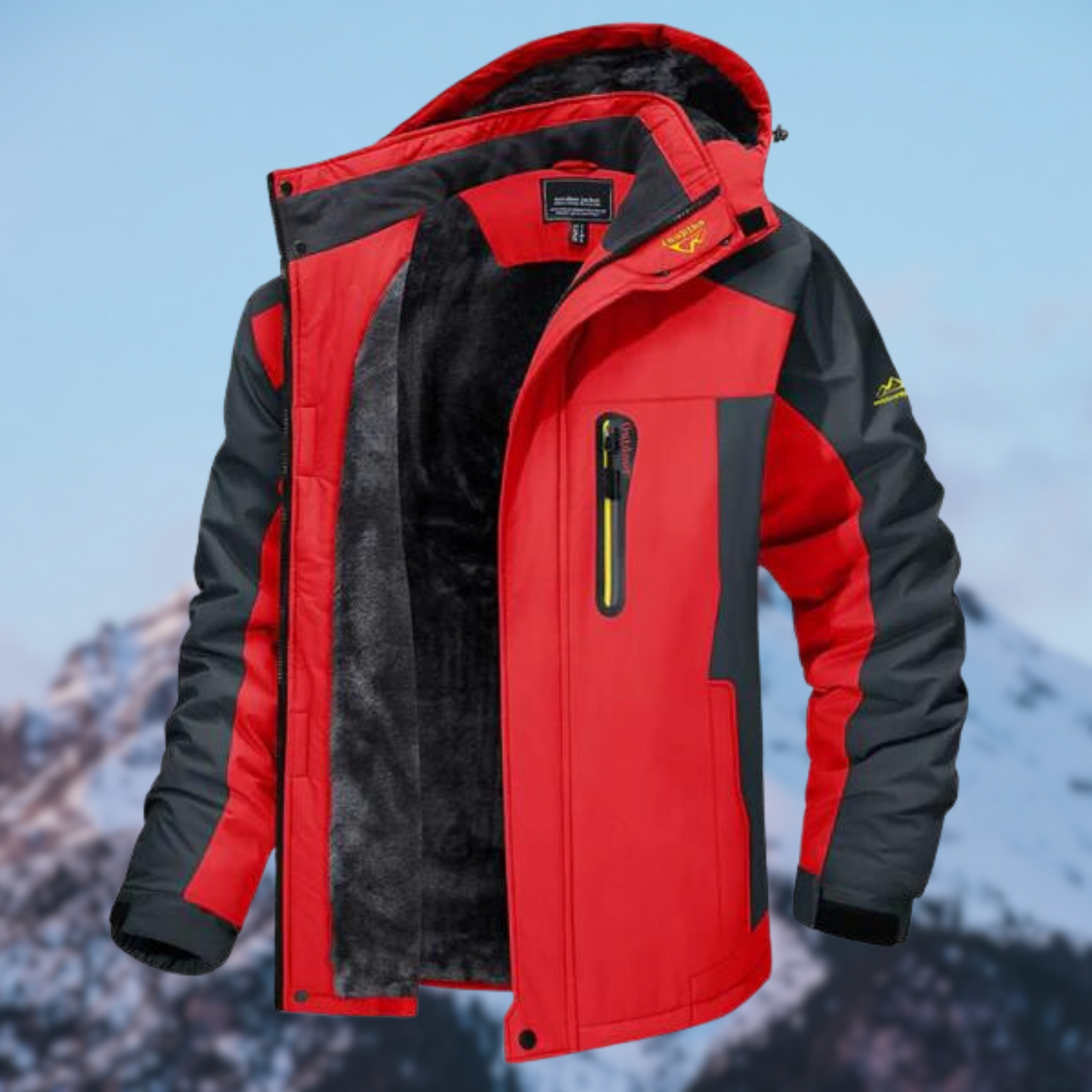 Street-wave Winter Coat With Plush Fleece Lining Waterproof Warmth For Outdoor Adventurers
